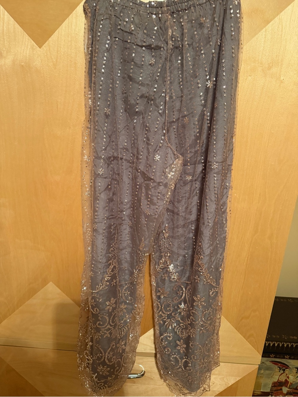 Free People One Aidan Sparkle Pull Up Pants nwt Med - Picture 4 of 4